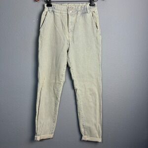 Newbury Kancan Striped Mom Jeans High Rise Elastic‎ Waist Casual Pants Size 3/25